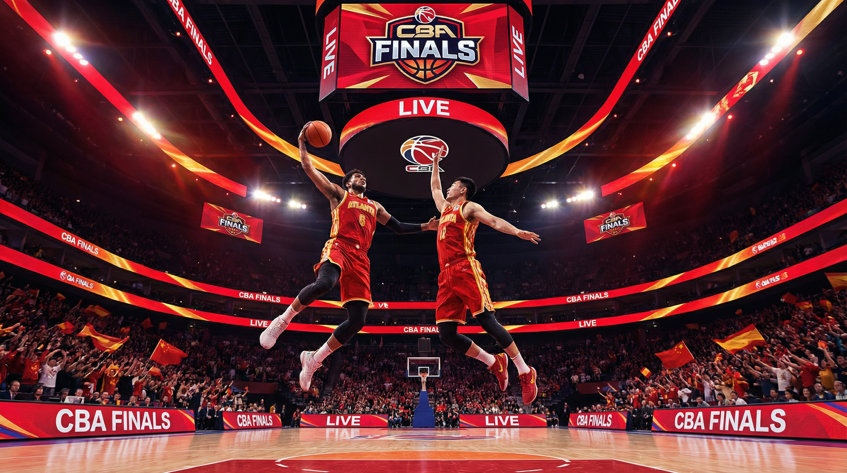 CBA篮球比赛精彩画面